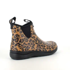 Green Comfort gummistøvle i leopardprint med svangstøtte