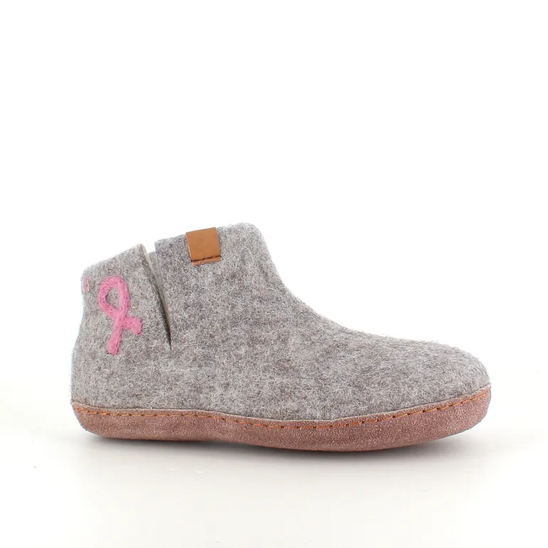 Green Comfort uld hjemmesko med Støt Brysterne logo