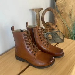 Green Comfort vinterstøvle med uldfor i congnac