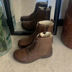 Green Comfort vinterstøvle med uldfor i brun