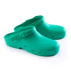 Grøn Autoklaverbar clog med antistatiske skridhæmmende såler
