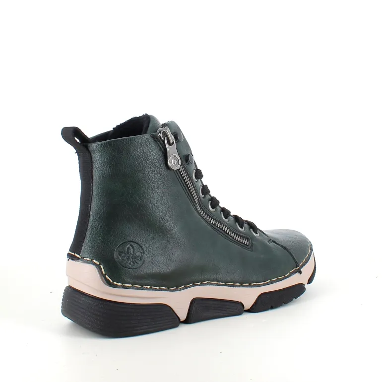 Grøn Rieker støvle med god stødabsorbering