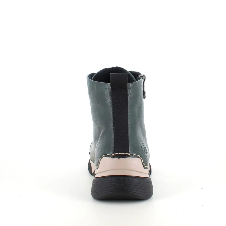 Grøn Rieker støvle med god stødabsorbering