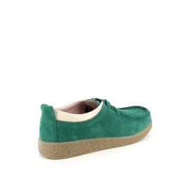 Grøn ruskindssko med rågummisål