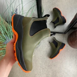 Grøn Woden gummistøvle med svangstøtte