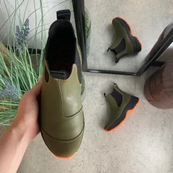 Grøn Woden gummistøvle med svangstøtte