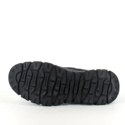 Herre ankelstøvle i sort PU med varmt for, snørebånd og KAT-TEX – robust gummisål