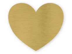 Hjerte navneskilt med magnet på bagsiden