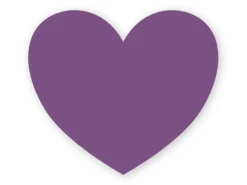 Hjerte navneskilt med magnet på bagsiden