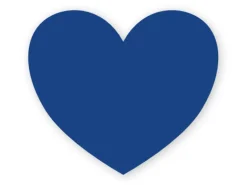 Hjerte navneskilt med magnet på bagsiden