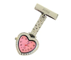 Hjerteur med krystaller og gravering