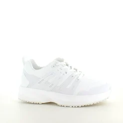 Hvid letvægtssko fra Gaitline med optimal af støddæmpning og svangstøtte