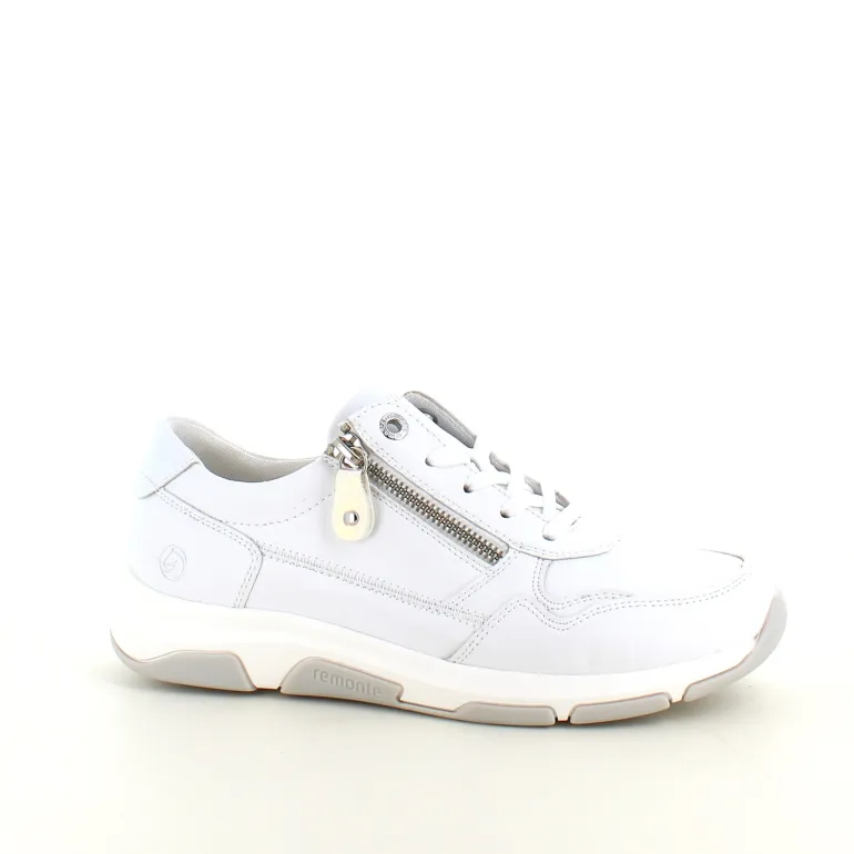 Hvid Remonte sko i skind med fremragende svangstøtte.