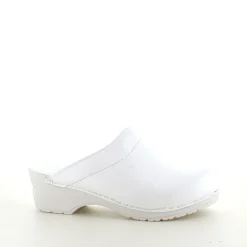 Hvid Sanita tøffel træsko med fleksibel bund