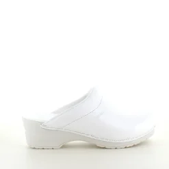 Hvid Sanita tøffel træsko med fleksibel bund