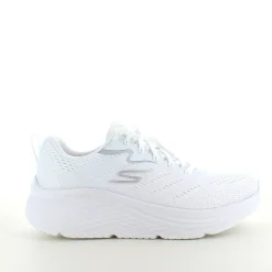 Hvid Skechers Max Cushion sko – optimal støtte og uovertruffen komfort.
