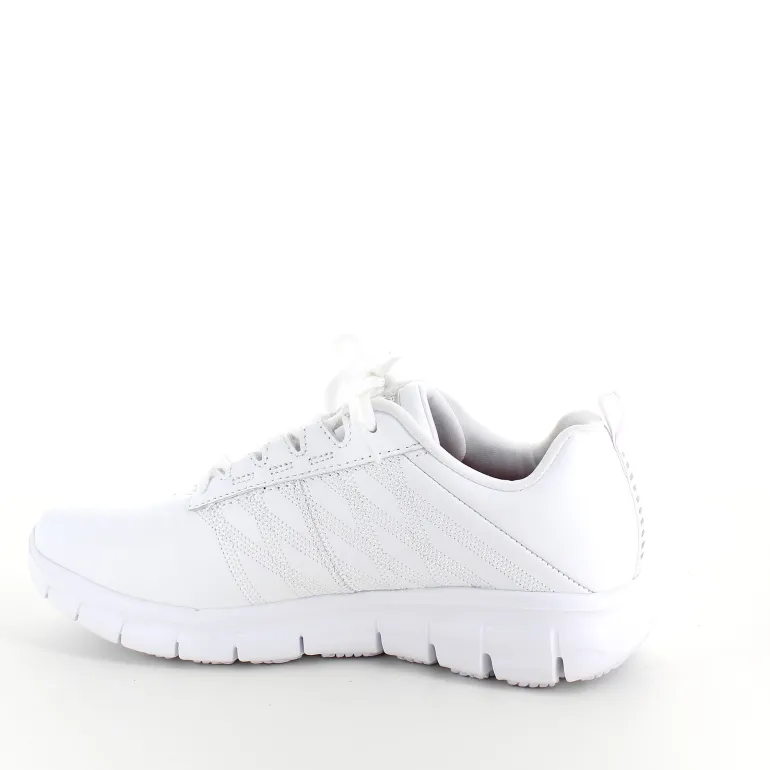 Hvid Skechers work med memory foam