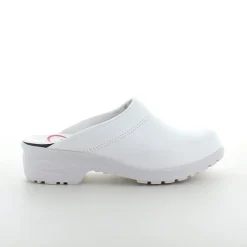 Hvid skind træsko uden kap