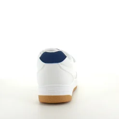 Hvid sko med velcroremme og ekstra stødabsorbering i hælen