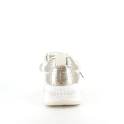 Hvid sommersko med sølv effekter