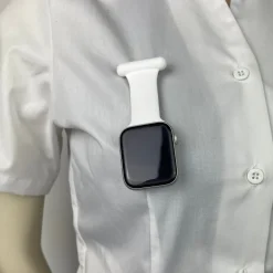 Hvid sygeplejesilikone rem til Apple Watch