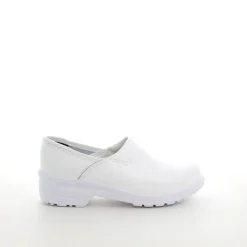 Hvid træsko i god kvalitet med hælkap og god komfort