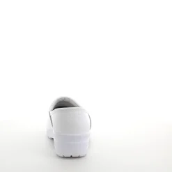 Hvid træsko i god kvalitet med hælkap og god komfort