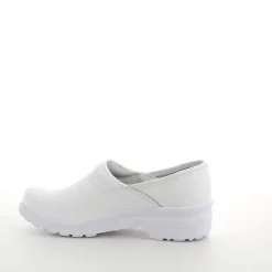 Hvid træsko i god kvalitet med hælkap og god komfort