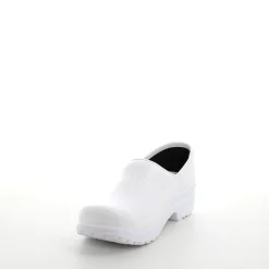 Hvid træsko i god kvalitet med hælkap og god komfort