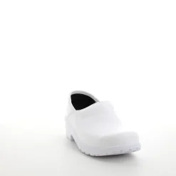 Hvid træsko i god kvalitet med hælkap og god komfort