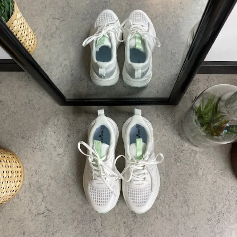 Hvide letvægtssko med Nonslip ydersål