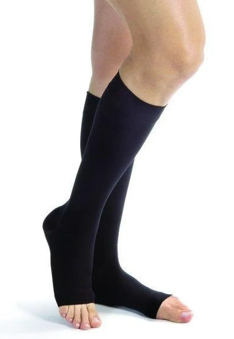 Jobst opaque klasse 2. sort uden tå. størrelse Petit