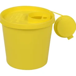 Kanylebøtte 1500 ml, gul og rund