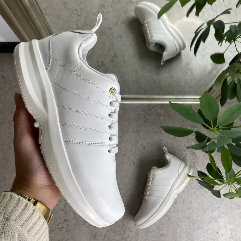 Klassisk hvid læder sko fra Gaitline