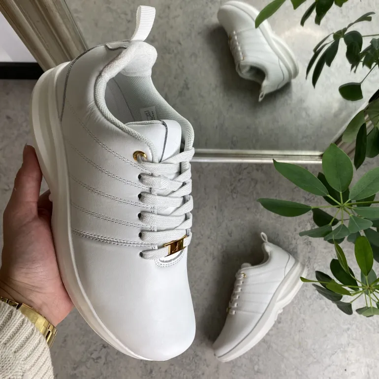 Klassisk hvid læder sko fra Gaitline