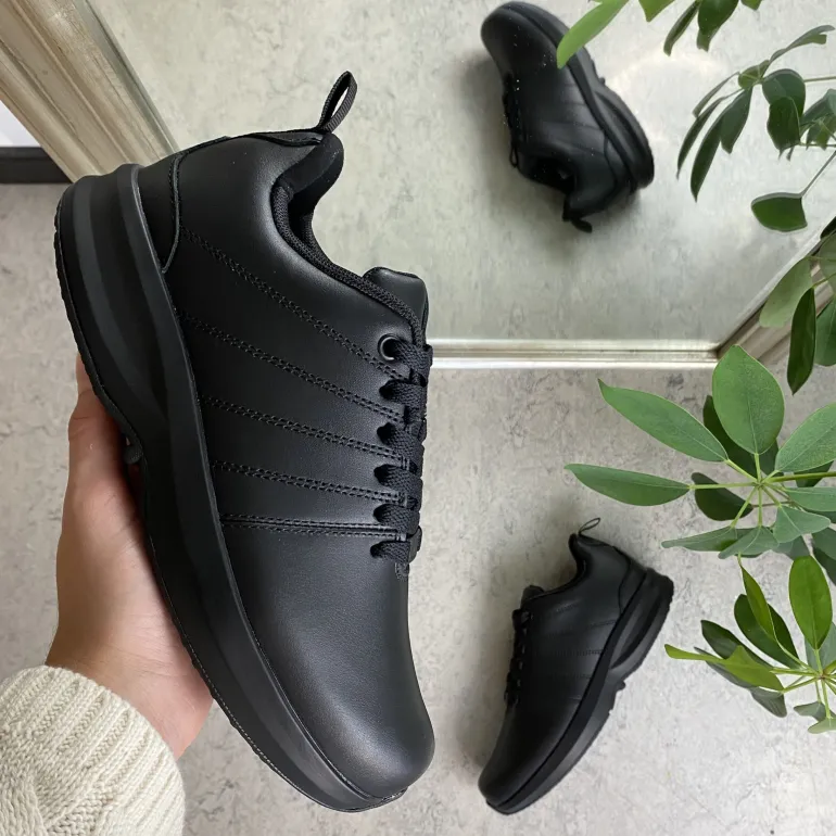 Klassisk sort læder sko fra Gaitline