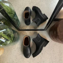 Klassisk sort Woden gummistøvle med kort skaft