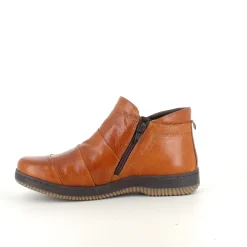 Kort støvle i brun skind fra Green Comfort