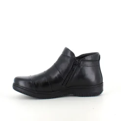 Kort støvle i sort skind fra Green Comfort