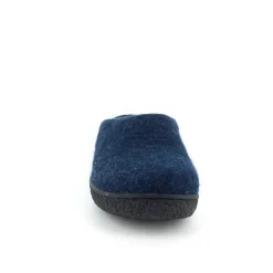 Lav blå hjemmesko i uld med skridhæmmende såler fra Green Comfort