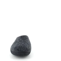 Lav mørk grå hjemmesko i uld med skridhæmmende såler fra Green Comfort