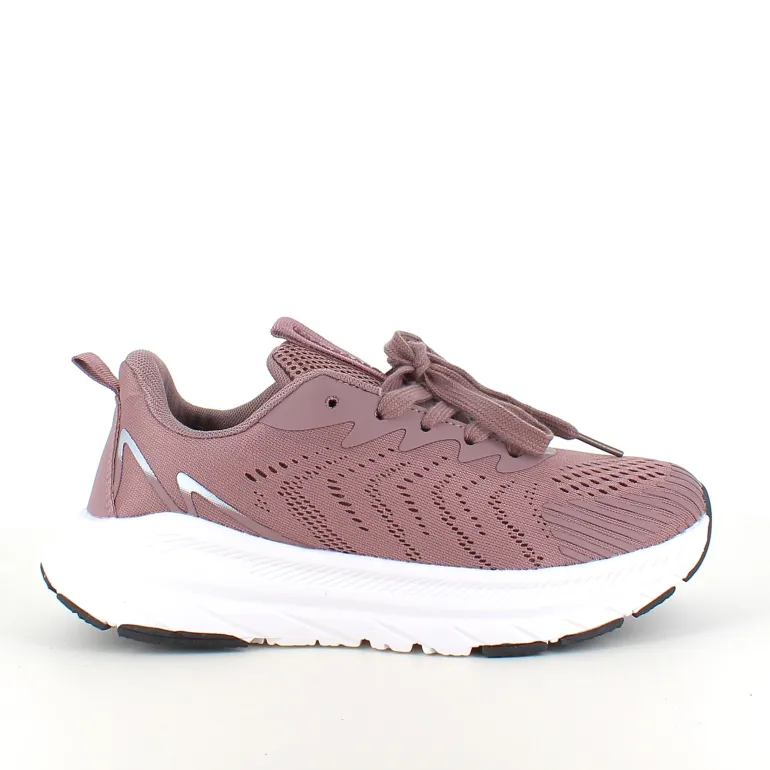 Lavendelfarvet åndbar sko fra Endurance med effektiv stødabsorbering