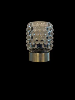 LED-lampe med bobler – Smukt grå glas i kompakt design