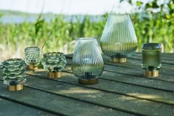 LED-lampe med bobler – Smukt grønt glas i kompakt design