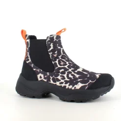 Leopard Woden gummistøvle med svangstøtte