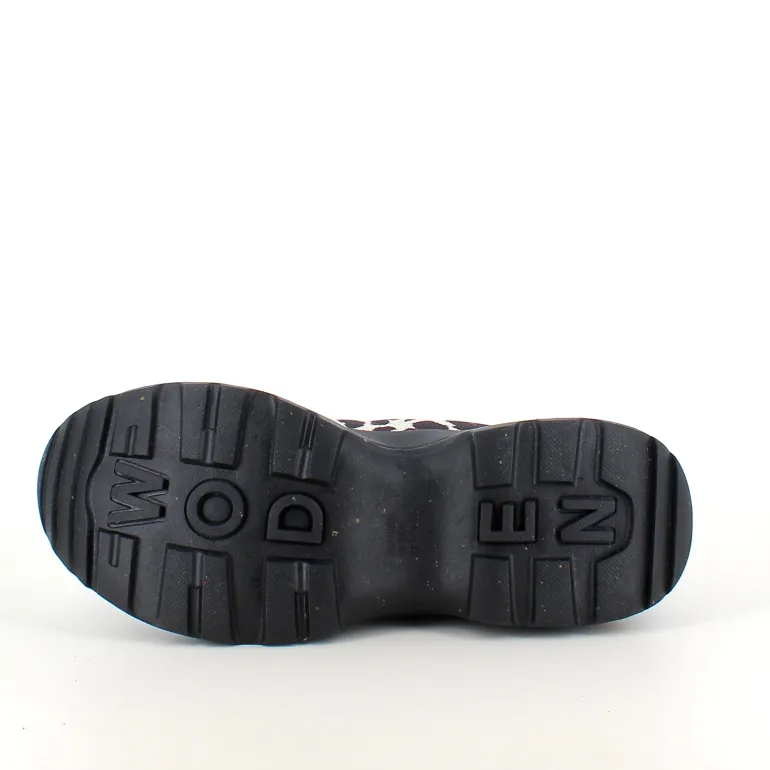 Leopard Woden gummistøvle med svangstøtte