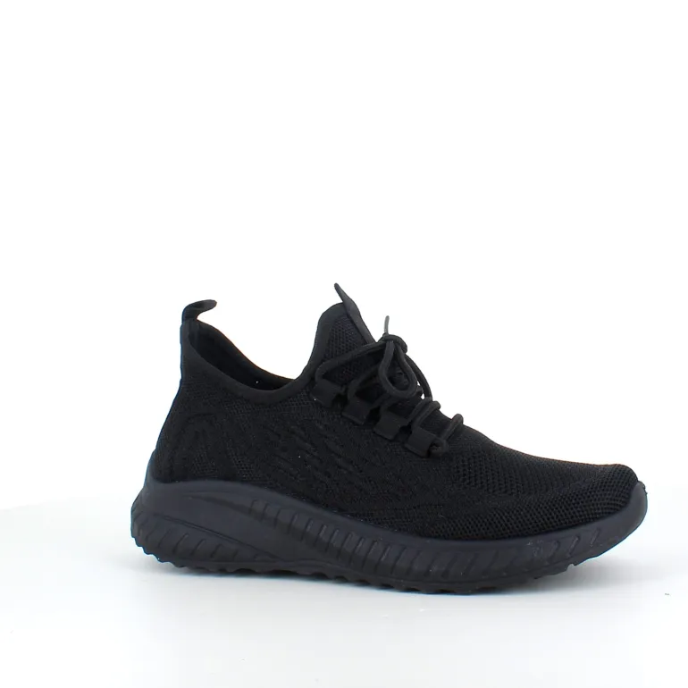 Letvægts sort slip-on sko