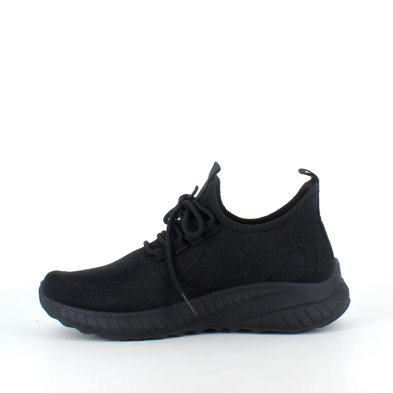 Letvægts sort slip-on sko