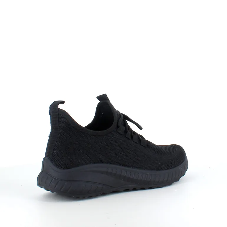 Letvægts sort slip-on sko