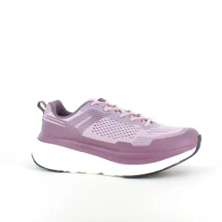 Lilla, stødabsorberende sko i åndbart mesh.